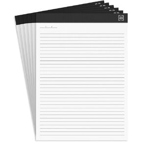 Staples TRU RED™ Notepad, 8.5" x 11.75", Narrow Ruled, White, 50 Sheets/Pad, 6 Pads/Pack (TR57378)