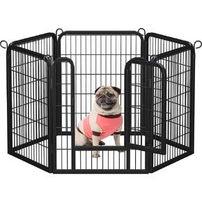 Topeakmart Dog Playpen Outdoor Puppy Exercise Pen Indoor Portable Pet Fence for Yard/RV Camping, 32 Inch 6 Panels