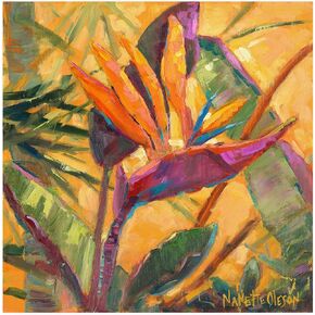 العلامة التجارية للفنون الجميلة نانيت أوليسون 'Splash of the Tropics I' Outdoor Canvas 35x35