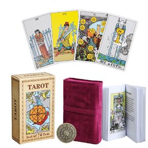 Tarot Cards with Guide Book,Traditional Standard Tarot Deck & Velvet Storage Bag, Deck of Card Set for Beginners to Advanced, Alternative to Rider Waite Smith