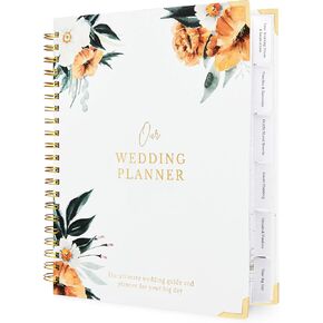 Nook Theory Comprehensive Linen Wedding Planner and Keepsake - Perfect for Newly Engaged Gift, Wedding Planning and Organizer Book for the Bride (Boho)