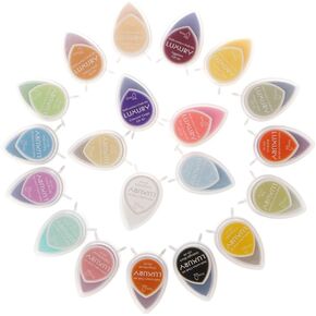 Dew Drop Ink Pad Ment Oil Based Multi Color Y Stamps Paper Craft Fabric New Plastic
