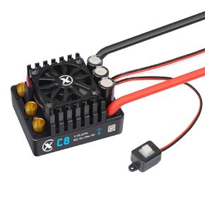 XC C8 Sensorless Electric Brushless Motor Controller for RC Car, 3-6S Lipo,160A Continuous Current,6-9A、6.0/7.4V BEC,Applicable to 1/8、1/10 Trucks, Monster Off Roads