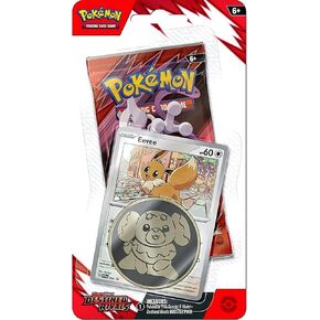 Scarlet & Violet Destined Rivals Eevee Checklane Blister Pack (1 Booster Pack, Eevee Promo Card & Coin)