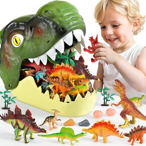 Dinosaur Toys for Kids 3-5: 45 Pieces Realistic Dinosaurs Figures Playset Toys for Toddlers Age 2-4, Dino Christmas Birthday Gifts for 2 3 4 5 Year Old Boys Girls
