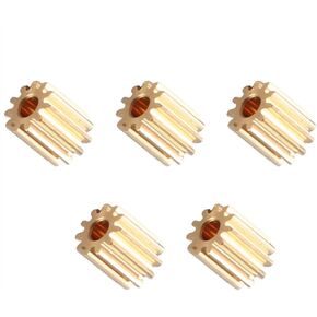 RC Car Upgrade Parts Compatible with Traxxas for TRX4M 1/18 RC Crawler Car Upgrade Parts Accessories 5Pcs Brass 11T Pinion Gear Motor Gear