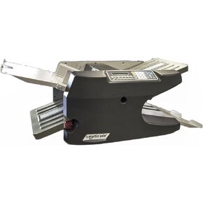 Martin Yale 2051 SmartFold Paper Folder; Handles Paper 18 Pound Bond To 90 Pound Index; Variable Speed From 3000 To 15000 Folds Per Hour; Sheet Sizes From 2 1/2 x 5 1/5 To 12 x 18 Inches; Charcoal