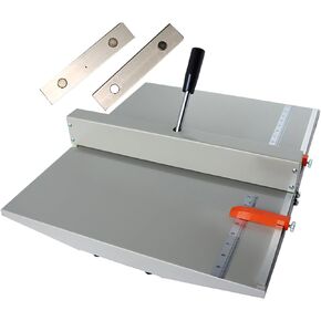 Manual Creaser 18In Desktop Creasing Machine Paper Card Creaser Manual Paper Folding Creaser with 2 Adjustable Block Positioning Rulers for Paper Cardstock Photos Indentation Depth 0.02''