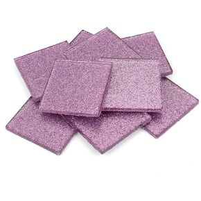 Milltown Merchants™ 1.8 Inch (48mm) Hot Pink Glitter Mosaic Tile - Bulk Sparkle Mosaic Tiles - 3 Pound (48 oz) Shimmer Tile Assortment for Backsplash, Murals, Stepping Stones, and Mosaics