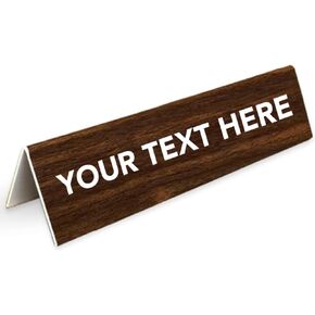 Trophy Outlet Funny Custom Desk Sign – Double-Sided Engraved Office Name Plate with Personalized Text or Gag Sayings – Hilarious Work Gift for Coworkers, Bosses & Home Desks