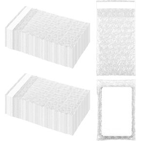 300Pcs Small Bubble Wrap Pouches 2.75" X 4" Clear Bubble Wrap Bags Self Seal Small Double Walled Bags for Packing Business Shipping Storage Protective Packing Bag