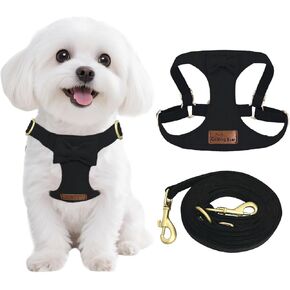 Guiding Star Puppy Harness and Leash Set, No Pull Lightweight Soft Adjustable Escape Proof Pet Harness Vest with Multifunction Dog Leash for Puppy Small Size Dog (Pink-XXS) in Kuwait