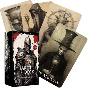 Han Yu Bowen 78 Tarot Card, Tarot Cards for Beginners, Horror Deck, Fortune Teller Cards, Durable Card with Guide Book for Beginners, a Must-Have for Expert Readers