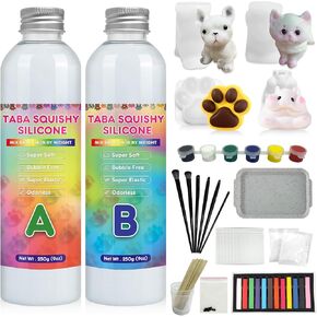 UGRASEA Taba Squishy Kit 18oz Soft Liquid Silicone 1:1 AB Ratio Mix Make for Cat Paws, Hamster, Cat and Dog Molds, Handmade DIY Stress Relief Gifts