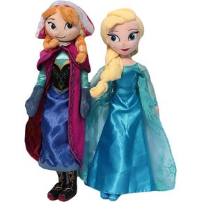 16 Inches Soft Plush Doll Toys Set of 2 - Anna and Blue Princess Doll Stuffed Animals Plush Toys with for Kids Girls Birthday Gift