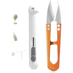 3-in-1 Sewing Kit with Automatic Seam Ripper, Needle Threader, U-Shaped Scissors, Quilting Tools