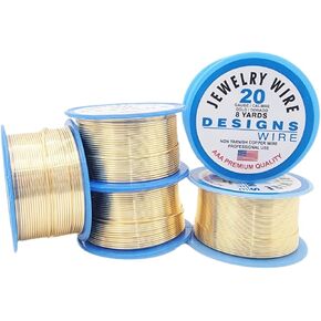 Designs Wire 2 Packs 20 Gauge 8 Yards Spools Gold Color