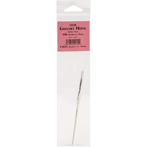 Lacis .4mm Steel Crochet Hook, White