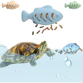 3Pcs Fish-Shaped Aquatic Turtle Enrichment Toys - Toys for Turtles in Aquarium