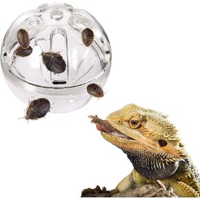 Bearded Dragon Feeder Toy - Reptile Foraging Ball Lizard Enrichment Interactive Toy Reptile Terrarium Tank Decor for Lizard, Bearded Dragon,Chameleon Small Animals (3.4 Inch)
