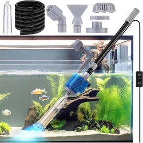 Electric Aquarium Gravel Cleaner - 6 in 1 Electric Automatic Removable Vacuum Water Changer Sand Algae Cleaner Filter Changer 110v/28w