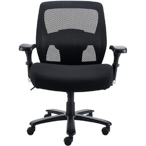 STAPLES Driscott Ergonomic Home Office Chair, Breathable Mesh with Wheels, Adjustable Height, Lumbar Support, Black