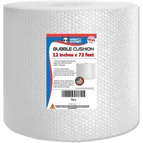 Small Bubble Cushioning Wrap for Moving & Shipping - 72 FT Bubble Packing Wrap for Extra Protection Packaging Boxes & Mailers - Clear Bubble Roll Moving Supplies, Perforated Every 12 IN