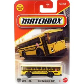 Matchbox MBX EV School Bus, Yellow, 1:64 Scale Diecast Car, 123/125, 2025 Model