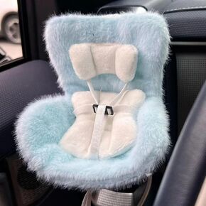 La-bubu Car Seat with Soft Furry Cushion for 10-17cm Dolls, La-bubu Accessories, Car Air Vent Decor, Includes Seat Leg for Desktop Display