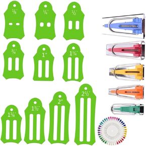 LIFKOME Sewing Quilting Tools 16pcs Fabric Hemming Device Bias Tape Makers for DIY Projects
