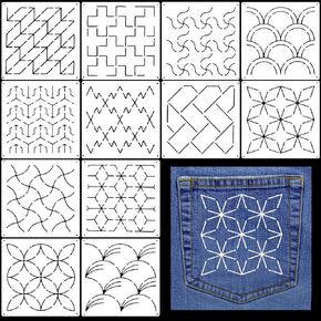 12Pcs Sashiko Stencils Sashiko Embroidery PET Template, Drawing Line Embroidery Pattern for Hand Quilting and Embroideryy, Plastic Sashikos Stencil Kit for Hand Quilting and Embroideryy 5.5 × 5.5''