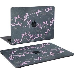 Leopard Case for MacBook Air 13 inch 2025 M4, 2024-2022 M3 M2 A3240 A3113 A2681, Cute Cheetah Animal Print Plastic Hard Shell & Keyboard Cover for MacBook Air 13.6 inch, Matte Black Leopard Print