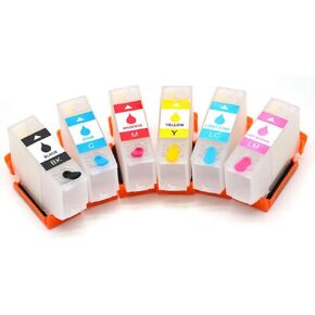 6 Color 378XL T3791 T3796 Refill Ink Cartridge with Auto Reset Chip Compatible with Use with XP-8500 XP-8505 XP-8600 XP-8605 XP-8700 Printer