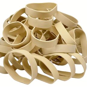 Size #84 Tactical Rubber Bands - 50 Pieces Brown Heavy Duty Rubber bands, Extra Thick Wide Large UV Heat Cold Resistant Industrial Strong Elastic Rubber Bands for Survival Camping Biking Fishing