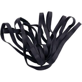 10PCS Black Large Thick Elastic Rubber Bands Black Heavy Duty Trash Can Band Use for School Home Office Supplies(Length: 38cm/15inch)