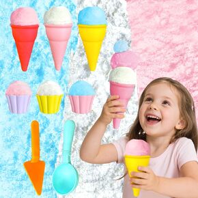 Creativity Sensory Bin Toy Ice Cream Cone Cake Cup Sensory bin Filler for Preschool Girl boy Kid Children 6 Years