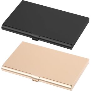 2 حزمة Metal Business Card Card ، ألومنيوم سبيكة فليب غلاف الأسم