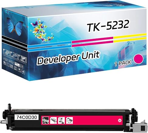 TK-5232 TK5232 Developer Unit Compatible for Lexmark CX725de CX725dhe CX725dthe XC4140 XC4150 Printers, High Yield 20000 Pages, with Chip High-Definition Printing (1 Pack Magenta) in Kuwait