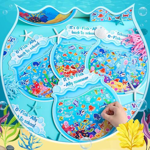 Funrous 24 Sets Summer Bucket DIY Craft Kits 10.2x11.8 Inch Make Your Own Summer Activity Art Large Beach Birthday Stickers Crafts for Beach Theme Birthday Gift Home Classroom Activities Decor(Bucket) in Saudi Arabia