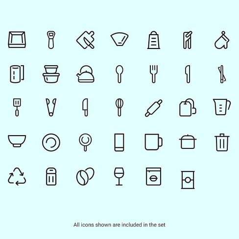 Kitchen Cabinet Label Decals, 34 pcs Decal Set, Kitchen Organization, Kitchen Labels, Waterproof and Removable (White) in Saudi Arabia