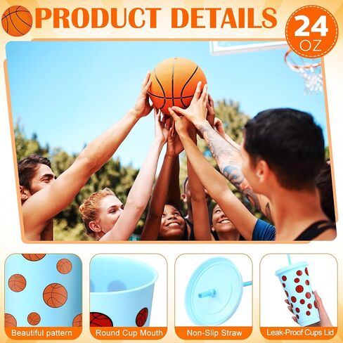 20 Pcs Soccer Plastic Tumbler with Lid and Straw Christmas Cup Gift 24 oz Cups Reusable Sports Ball Plastic Cups for Soccer Lovers Men Women Birthday Party Favors Supplies in Saudi Arabia
