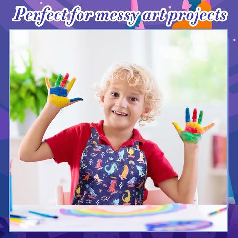 Xtinmee 2 PCS Kids Apons with Mobicets Trapplable Strap for Girls Boys Painting Cooking Baking Art in Saudi Arabia