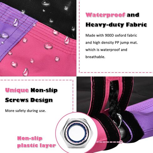 Tree Swing, 43 Inch Saucer Swing Sets for Kids, Come with 360 Degree Swivel and Adjustable Hanging Strap, Pink and Purple in Saudi Arabia