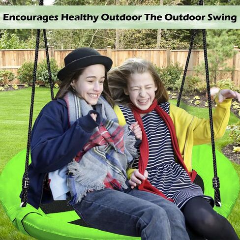 40 Inch Green Saucer Tree Swing Set for Kids Adults 500lb Weight Capacity Waterproof Flying Swing Seat Outdoor Playground, Backyard in Saudi Arabia