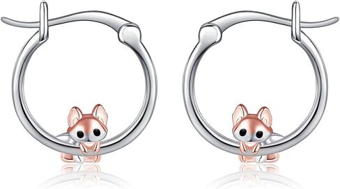 Pig Hoop Earrings S925 Sterling Silver Cute Pig Earrings Jewelry For Women Girls Gifts For Pig Lovers in Saudi Arabia