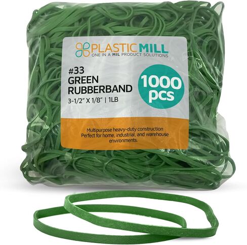 PlasticMill Lavender Rubber Bands Size 33 (3 1/2" x 1/8") - #33 Colored Rubber Bands Office Supplies - Strong, Elastic Bands for Crafts, Balloon Garland, Cash, File Folders (1,000-Pack) in Saudi Arabia
