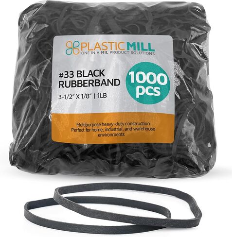 PlasticMill Lavender Rubber Bands Size 33 (3 1/2" x 1/8") - #33 Colored Rubber Bands Office Supplies - Strong, Elastic Bands for Crafts, Balloon Garland, Cash, File Folders (1,000-Pack) in Saudi Arabia