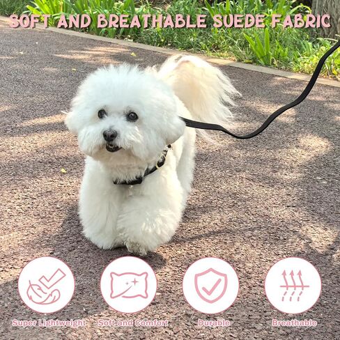 Guiding Star Puppy Harness and Leash Set, No Pull Lightweight Soft Adjustable Escape Proof Pet Harness Vest with Multifunction Dog Leash for Puppy Small Size Dog (Pink-XXS) in Kuwait