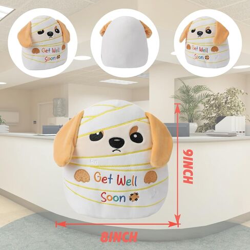 Get Well Soon Dog Plush – Adorable Labrador Stuffed Animal with Bandage Theme, Perfect Get Well Gift for Loved Ones 9 Inch in Kuwait