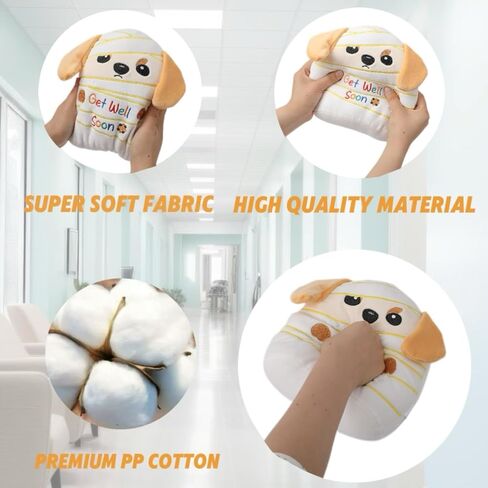 Get Well Soon Dog Plush – Adorable Labrador Stuffed Animal with Bandage Theme, Perfect Get Well Gift for Loved Ones 9 Inch in Kuwait